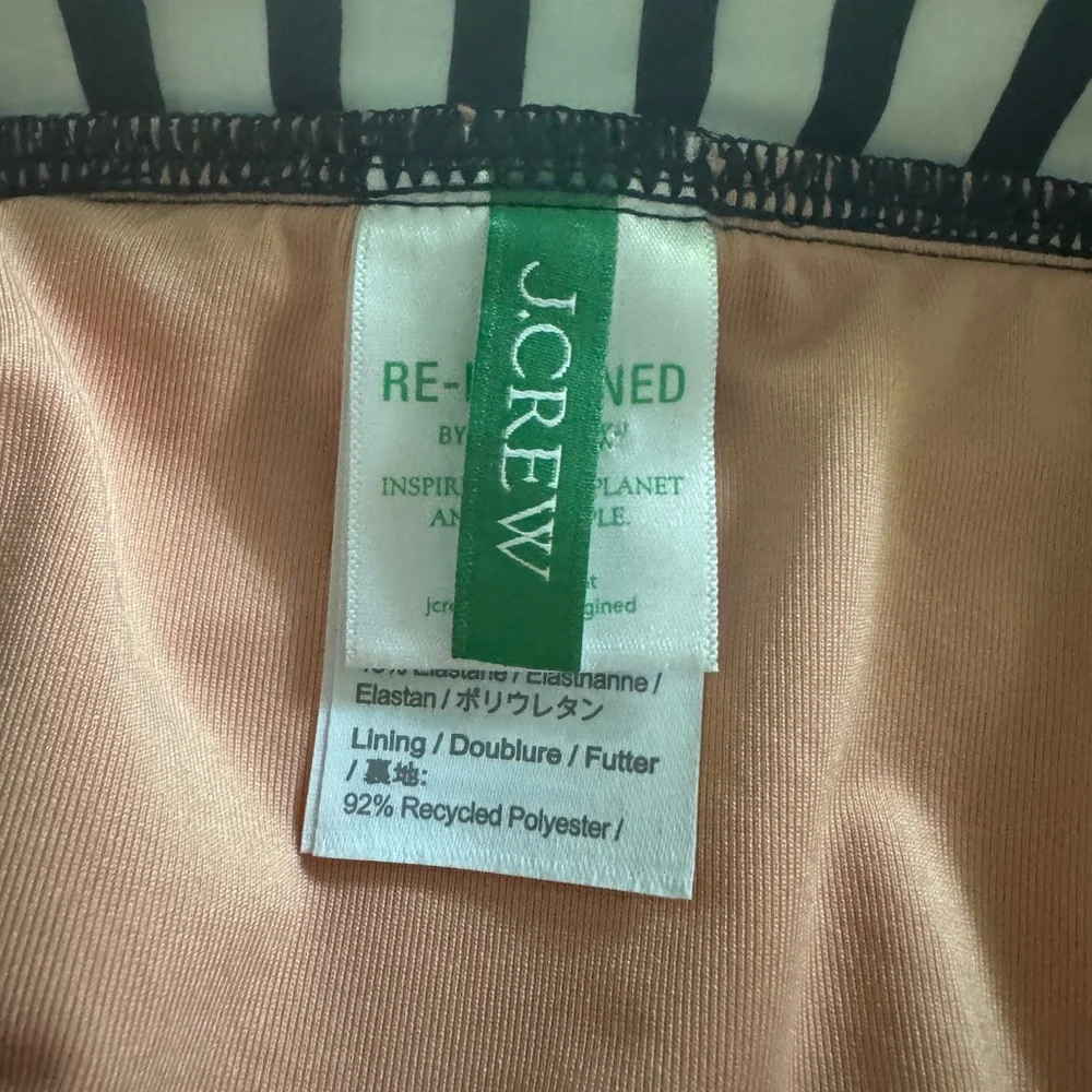 NWOT J.Crew Swim Skirt in Navy Stripe, S - Picture 4 of 6